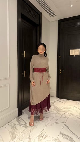 طقم لورينزا عنابي