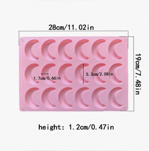 قالب سيليكون هلال 18تجويف