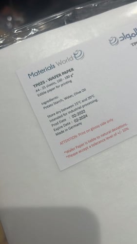 ورق ويفر قابل للاكل لتزيين الكيك والحلويات