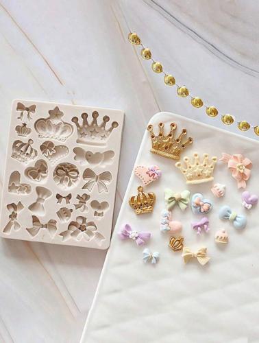 قالب سيليكون تاج + فيونكة