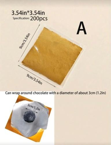 ورق تغليف ذهبي 100حبه