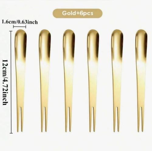 ملاعق اسبريسو ذهبي 6ح