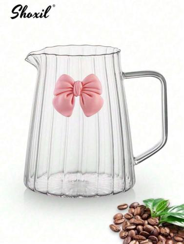 جيك زجاج بفيونكة ورديه