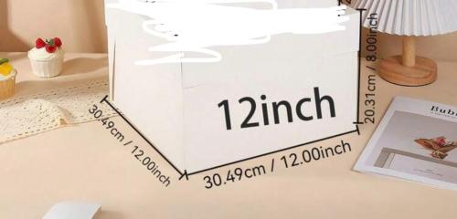 بوكس حلويات ابيض 12انش