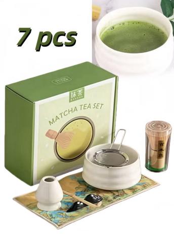 ادوات ماتشا 7 قطع ابيض