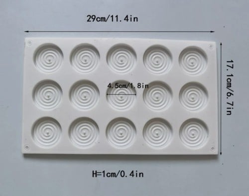 قالب سيليكون حلزوني
