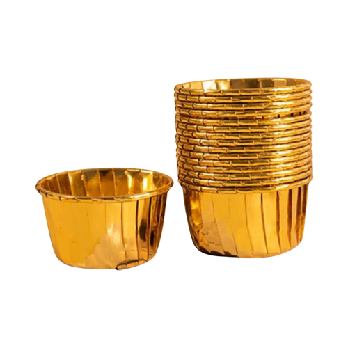 اكواب ورق لون ذهبي