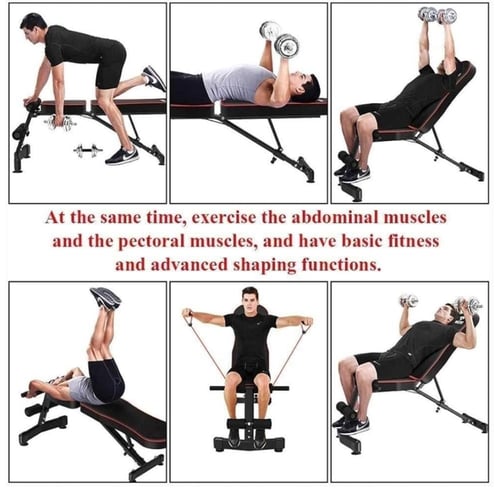 مقعد تمارين بنش رياضي مع حبال مقاومة
