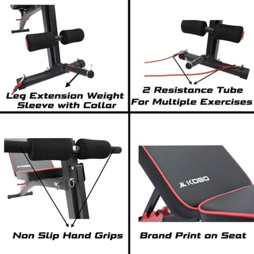 مقعد تمارين مدمج بـ حامل اوزان و حبال مقاومة