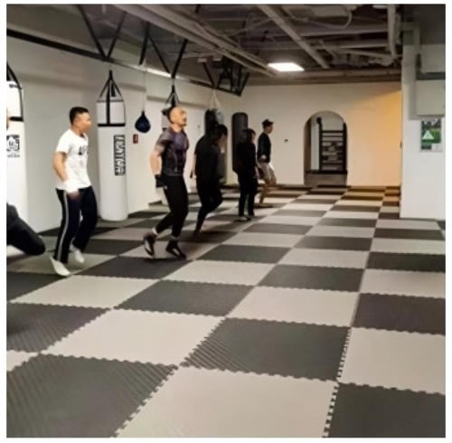 ارضيات نادي فوم اسفنجية رمادي و اسود سماكة 2.5سم (...