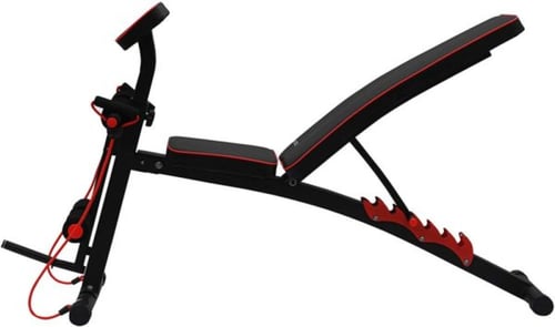 مقعد تمارين مدمج بـ حامل اوزان و حبال مقاومة