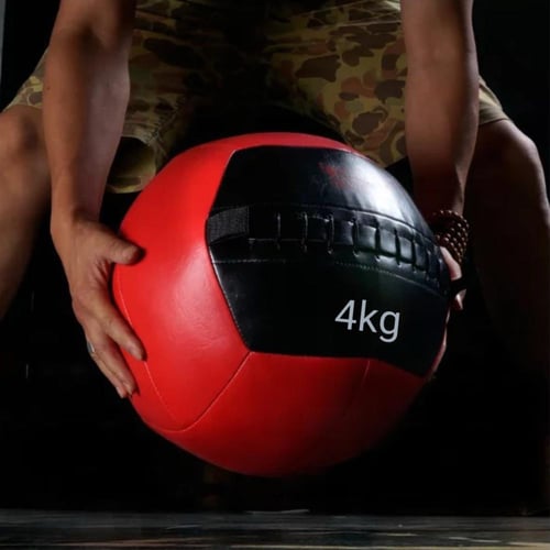 حامل كرات + 10 كرات 5 طبية و 5 حائط