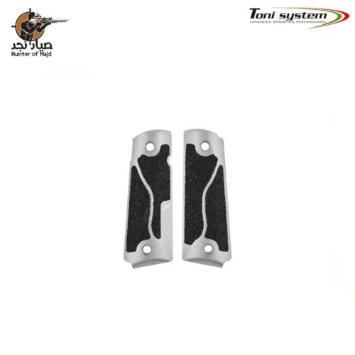 Long grips 1911 - X3D model (Color: Gray - Materia...