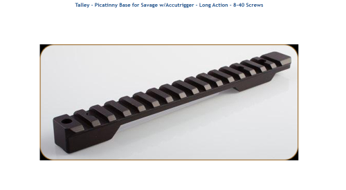 PL0258725 Picatinny Base for Savage with Accutrigg...