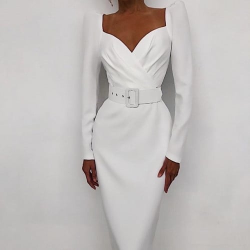 فستان ميدي + حزام