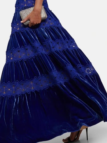 فستان مخمل طويل