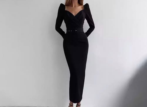 فستان ميدي + حزام