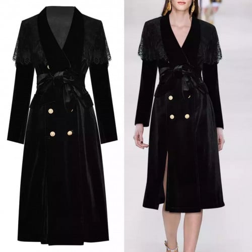 فستان مخمل ميدي