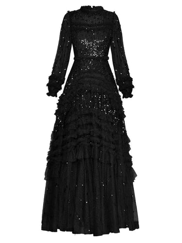 فستان طويل لمعه