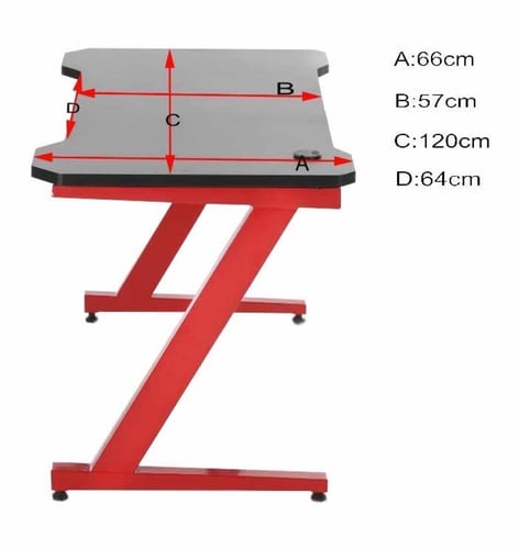 كرسي قيمنق أحمر مطور مع طاولة برو أحمر بكج