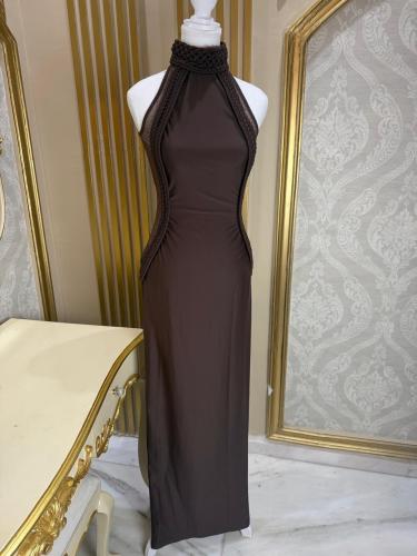 فستان بني