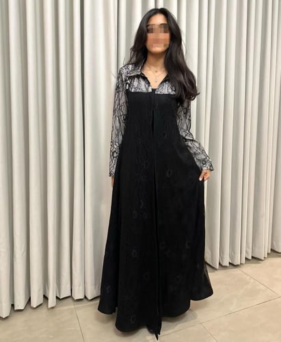 عباية دانتيل اسود(L6)