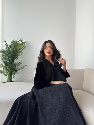 عباية شتوية سوداء