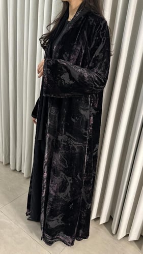 عباية مخمل شيفون(L7)