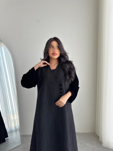 عباية شتوية سوداء