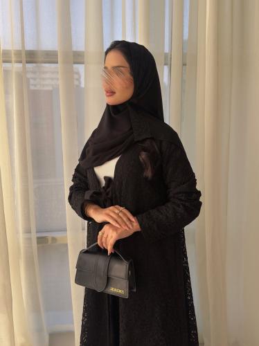 عباية شيفون دانتيل