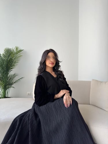 عباية شتوية سوداء