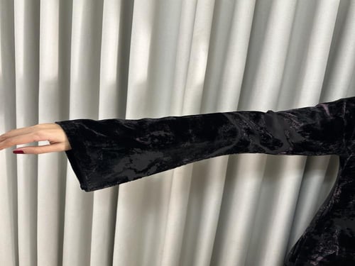 عباية مخمل شيفون(L7)