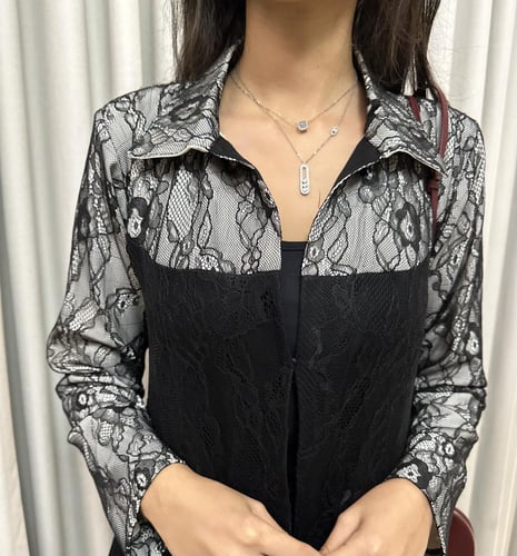 عباية دانتيل اسود(L6)