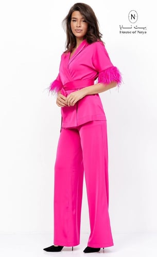 طقم ايطالي حرير على ستان - بيت نايا