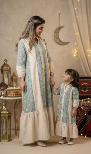 ثوب نسائي الزرق رمضاني مطرز