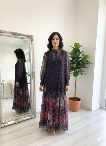 فستان شيفون موف مشجر