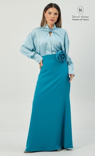 طقم ايطالي بلوزه ساتان - بيت نايا