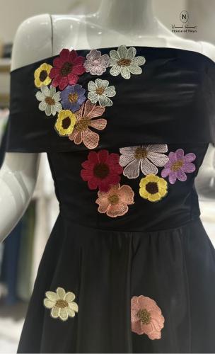 فستان تفته اسود - بيت نايا