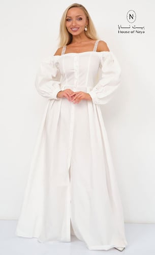 فستان تفتا على قطن ايطالي - بيت نايا