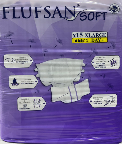 حفايض flufsan xl (لاصق)
