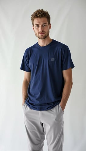 طقم بجامة صيفي رجالي سروال طويل