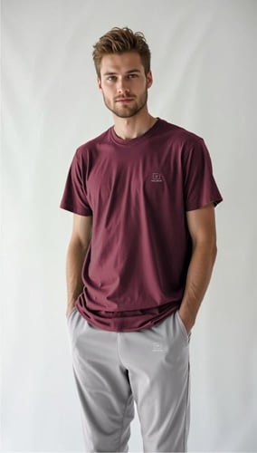 طقم بجامة صيفي رجالي سروال طويل