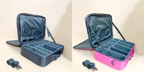 حقيبة شنطة ماكياج مستحضرات التجميل فرش مجوهرات أدو...