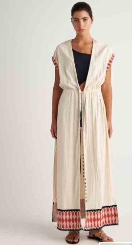 Kimono لينون بيج بزعفران