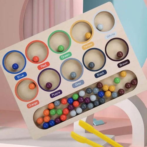 لعبة تعلم و فرز الالوان بالملقط