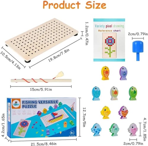 لعبة تركيب وتشكيل الدبابيس الخشبية