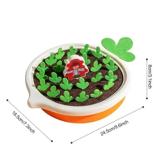 لعبة منتسوري زراعة وحصاد الجزر