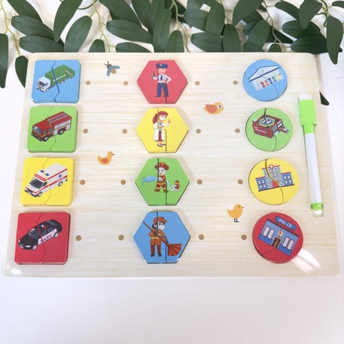 لعبة بازل اكمال الصور الخشبية