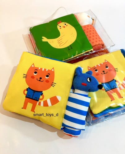 كتاب قماشي ناعم مع خشخاشة