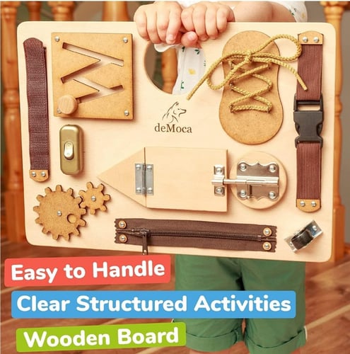 لوح مونتيسوري متعدد المهارات ( busy board )